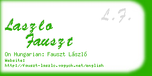 laszlo fauszt business card