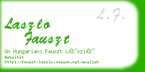 laszlo fauszt business card